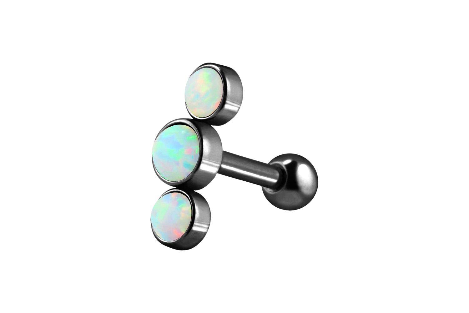 Chirurgenstahl Ohrpiercing 3 SYNTHETISCHE OPALE ++SALE++